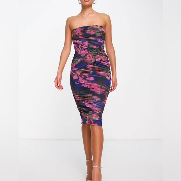 🌺 Watercolor Floral Print Dress 🌺 - Picture 4 of 5